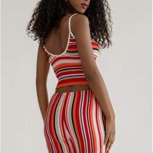 Orseund Iris striped oranges tank top